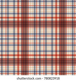 Seamless vector decorative pattern. Textile design in a cage. Background for printing, decor, interior, needlework, covers, fabrics, paper, wallpapers and other materials.