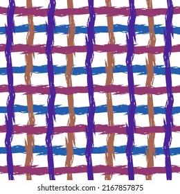 Seamless vector decorative pattern. Traditional scottish ornament.  Cool Distress Trace.