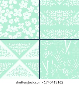 Seamless vector decorative patterns set