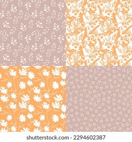 Seamless vector decorative patterns set
