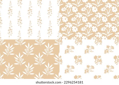 Seamless vector decorative patterns set