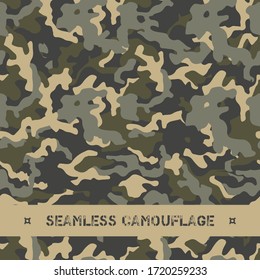 Seamless vector desert camouflage pattern
