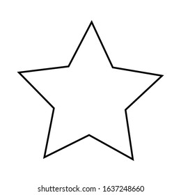 Seamless vector design of a star. Black and white isolated logo. Linear starry icon.