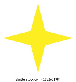 Seamless vector design of a star. Yellow isolated logo. Flat yellowish starry icon.