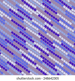 Seamless vector with diagonal bead lines. Abstract striped texture. Violet blue colors. For wallpaper, web page background, surface textures. Pattern fills. For decoration or printing on fabric.