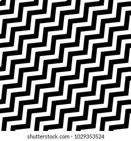 Seamless vector diagonal classic zigzag pattern on white background