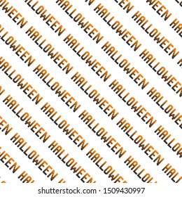 Seamless vector diagonal Halloween signs patterns. Repeat gradient signs white background. For fabric, cover, wrapping, textile, web etc. 10 eps design.