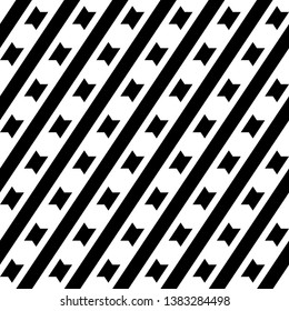 Seamless vector. Diagonal lines, figures background. Tilted stripes, shapes backdrop. Geometrical pattern. Ethnic ornament. Digital paper, web design, textile print, abstract wallpaper