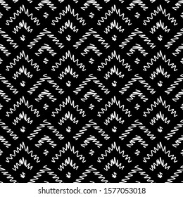 Seamless vector. Digital paper, textile print. Curves image. Linear patter. Broken lines. Ethnic ornament. Tribal pattern. Embroidery motif. Abstract background, Folk wallpaper. Ornament backdrop.