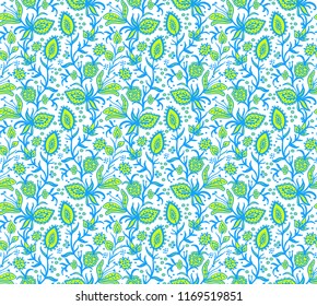 Seamless vector ditsy floral pattern