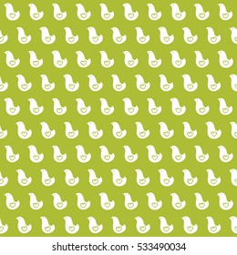 Seamless vector doodle hand drawn pattern with simple birds for wallpapers, scrapbooking, web page backgrounds,textile