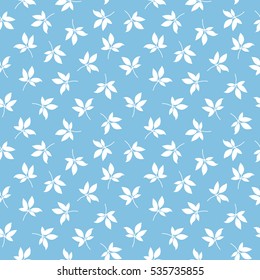  Seamless vector doodle hand drawn pattern with leaves for wallpapers, web page backgrounds,textile