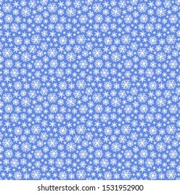 Seamless vector doodle pattern with detailed snowflakes. Nice vector background, perfect for wallpaper, wrapping paper or textile.