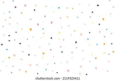Orange Random Spot Confetti. Arte Vector Sin Marea. Colocación De Vintage Resumen. Fondo Retro Pequeño De Polka. Punto de color. Splotch De Punto De Tinta Sin Margen. Diseño genial del patrón Pastel. Color azul moderno de Navidad.
