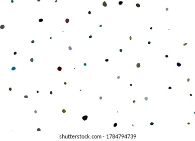 Seamless Vector Dot. Blue Vector Explosion Space. Small Pattern Cute Effect. Polka Dot. Abstract Vintage Icon. Seamless Ink Dot Sparkle. Yellow Random Spot Confetti. Rainbow Party Color Background.