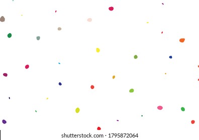 Seamless Vector Dot. Rainbow Happy Polka Background. Red Random Christmas Round. Small Pattern Cool Circle. Geometric Eps Dot Texture. Abstract Graphic Icon. Color Dot. White Random Spot Confetti.