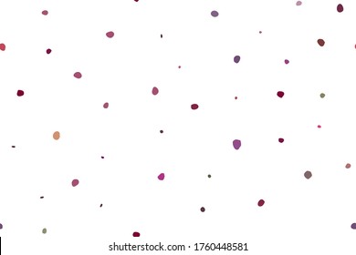 Seamless Vector Dot. Yellow Random Spot Splatter. Abstract Vintage Ball. Polka Dot. Halftone Ink Dot Sparkle. Small Pattern Baby Sparks. Red Vector Christmas Spray. Rainbow Party Color Background.