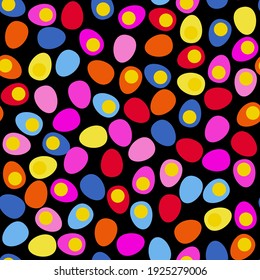 Seamless vector easter eggs pattern. Colorful endless background. EPS 10