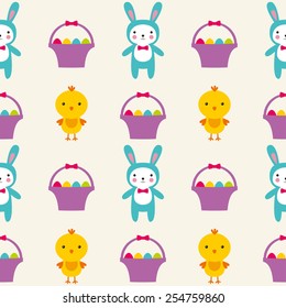 Seamless vector Easter pattern