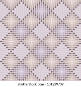 Seamless vector embroidered handmade ethnic geometric pattern
