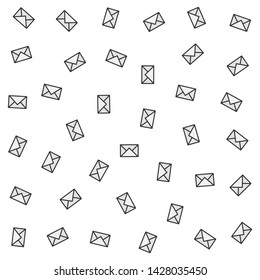 Seamless vector envelopes pattern. Letters/mail/ post background for design, fabric, presentation, advertising banner, textile