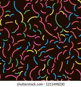 Seamless vector EPS 10  Abstract geometric pattern. Different curved lines. Texture for print and Banner. Flat style