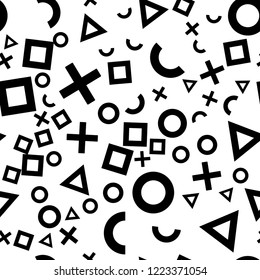 Seamless vector EPS 10 Abstract geometric pattern. Multicolor Figures. Texture for print and Banner. Flat style
