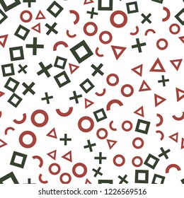Seamless vector EPS 10 Abstract geometric pattern. Multicolor Figures. Texture for print and Banner. Flat style
