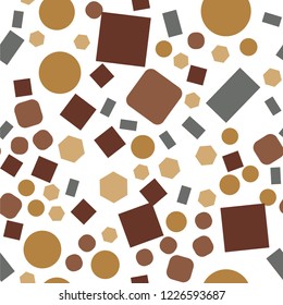 Seamless vector EPS 10 Abstract geometric pattern. Multicolor Figures. Texture for print and Banner. Flat style

