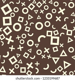 Seamless vector EPS 10. Abstract geometric pattern. Different Figures. Texture for print and Banner. Flat style
