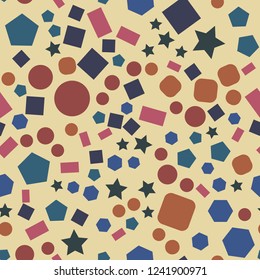 Seamless vector EPS 10 Abstract geometric pattern. Multicolor Figures. Texture for print and Banner. Flat style