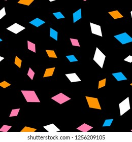 Seamless vector EPS 10. Abstract geometric pattern with rhombus. Multicolor Figures. Texture for print and Banner. Flat style
