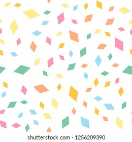 Seamless vector EPS 10. Abstract geometric pattern with rhombus. Multicolor Figures. Texture for print and Banner. Flat style