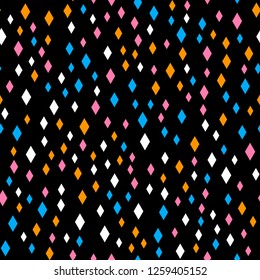 Seamless vector EPS 10 Abstract geometric pattern with rhombus. Multicolor Figures. Texture for print and Banner. Flat style
