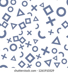 Seamless vector EPS 10 Abstract geometric pattern. Multicolor Figures. Texture for print and Banner. Flat style
