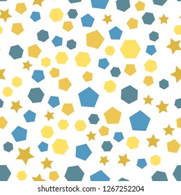 Seamless vector EPS 10 Abstract geometric pattern. Multicolor Figures. Texture for print and Banner. Flat style
