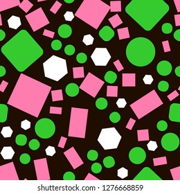 Seamless vector EPS 10 Abstract geometric pattern. Multicolor Figures. Texture for print and Banner. Flat style
