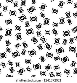 Seamless vector EPS 10 pattern with USA dollar money symbol