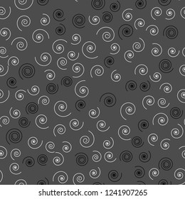 Seamless vector EPS 10 pattern with different spirales.