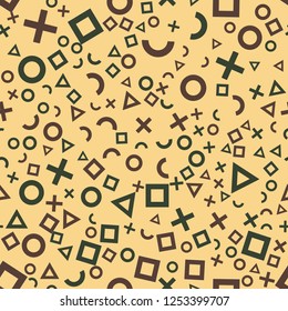 Seamless vector EPS 10 pattern, Abstract geometric pattern. Multicolor Figures. Texture for print and Banner. Flat style

