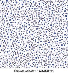 Seamless vector EPS 10 pattern with stars. Abstract geometric background
