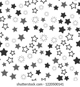 Seamless vector EPS 10 Stars and night sky. Flat geometric pattern texture. Multicolor abstract background for print and textile