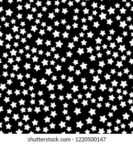 Seamless vector EPS 10 Stars and night sky. Flat geometric pattern texture. Abstract background for print and textile