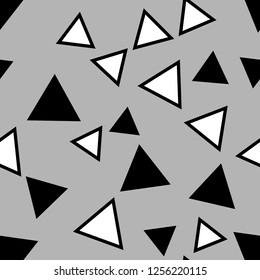 Seamless vector EPS 10 with triangles Abstract geometric pattern. Multicolor Figures. Texture for print and Banner. Flat style
