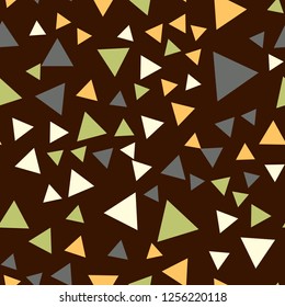 Seamless vector EPS 10 with triangles Abstract geometric pattern. Multicolor Figures. Texture for print and Banner. Flat style
