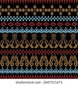 seamless vector equate multi color border pattern on black background