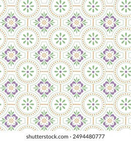 Seamless vector ethnic blue, green ornament. Floor Tiles Moroccan Design Decor For Interior Exterior Home Decoration Murals Design Used Ceramic Tile on white background.