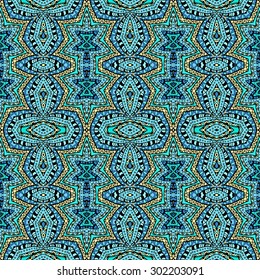 Seamless vector ethnic hand drawing pattern, pattern can be used for wallpaper, pattern fills, surface textures 