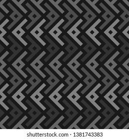 Seamless vector. Ethnic ornament. Figures, rhombuses pattern. Symbols backdrop. Tribal motif. Folk wallpaper. Signs background. Ancient mosaic. Digital paper, web design, textile print, abstract