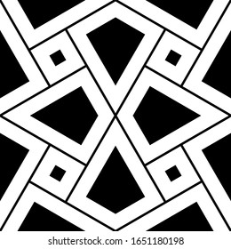 Seamless vector. Ethnic ornament. Rhombuses, kites motif. Tribal pattern. Geometric backdrop. Quadrangles background. Folk wallpaper. Digital paper, textile print, abstract.